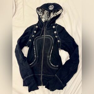 lululemon athletica Black Hoodie with Unique Stitching